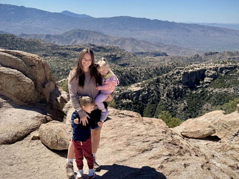 Kasey with kids