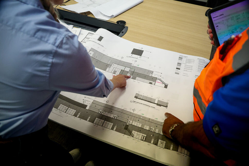 reviewing site plans