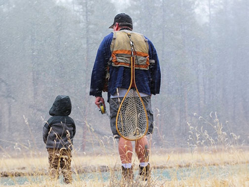 Chad fishing with grandson