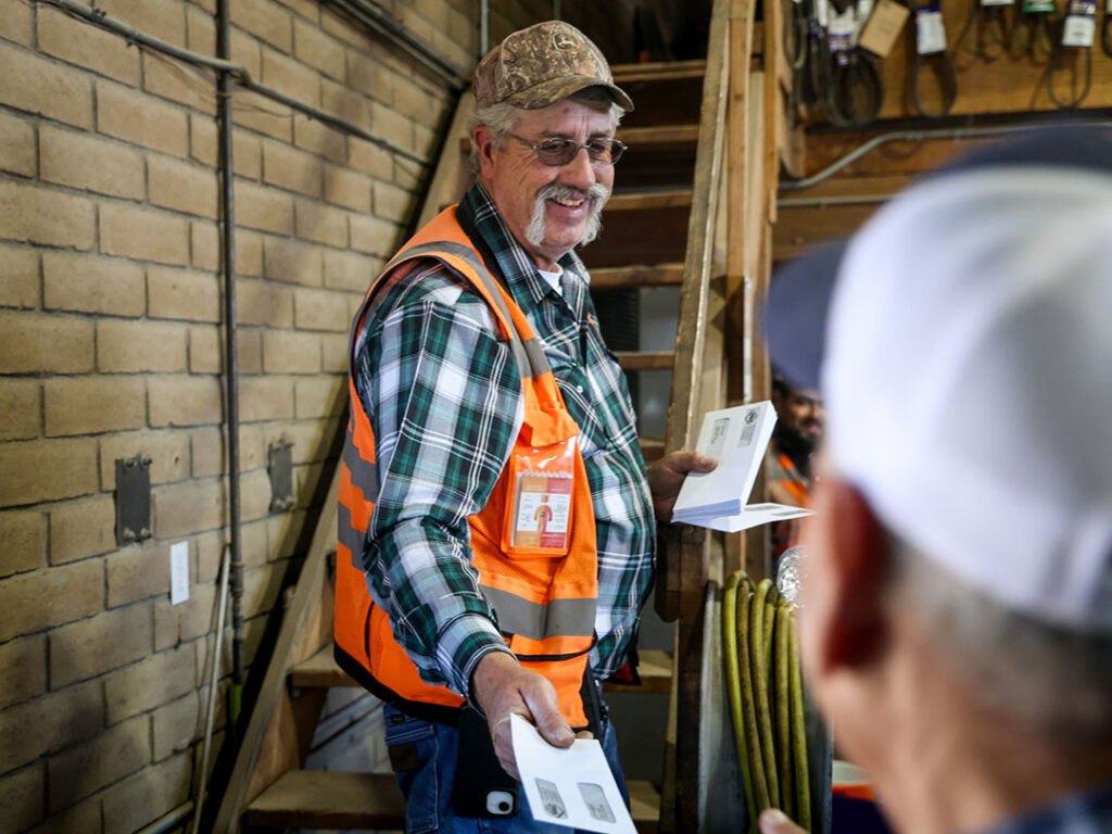 john at a construction lunch event