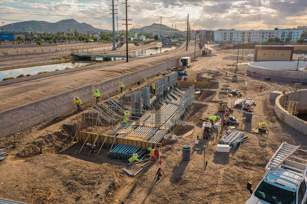 installing electric line utilities