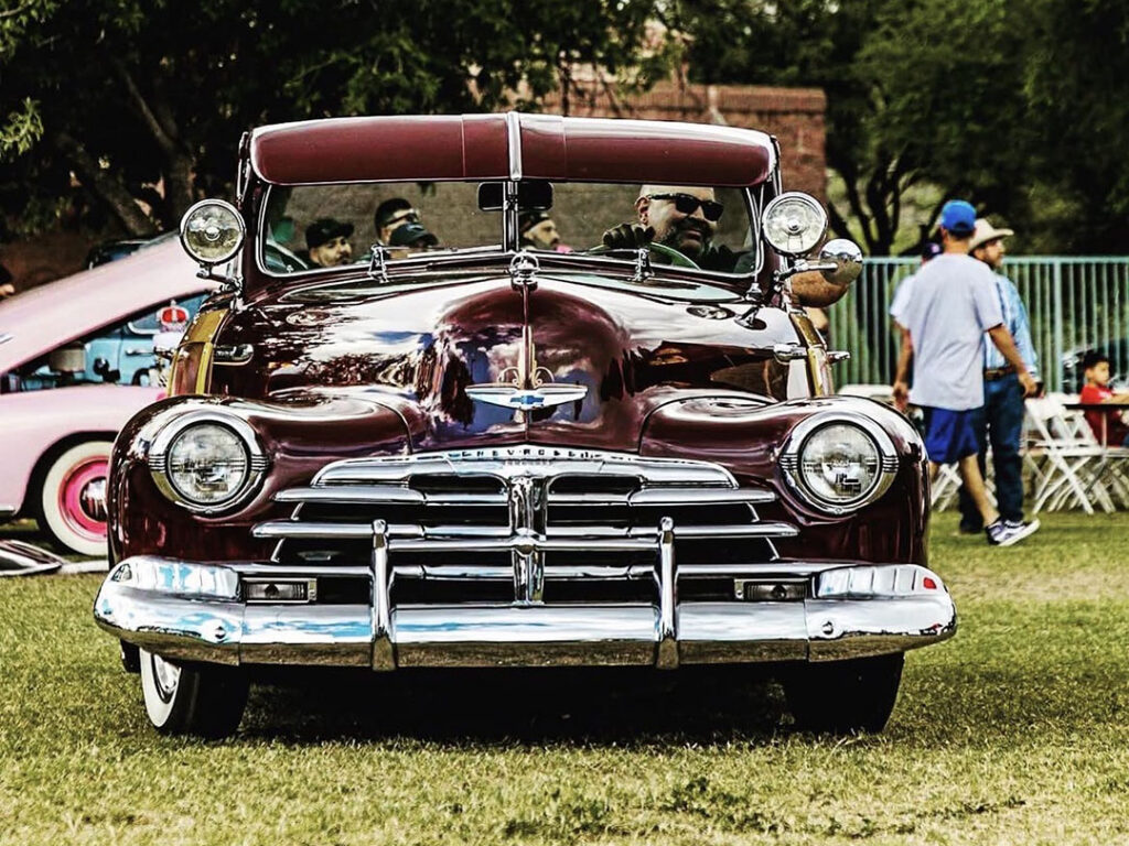 Mike with is vintage car